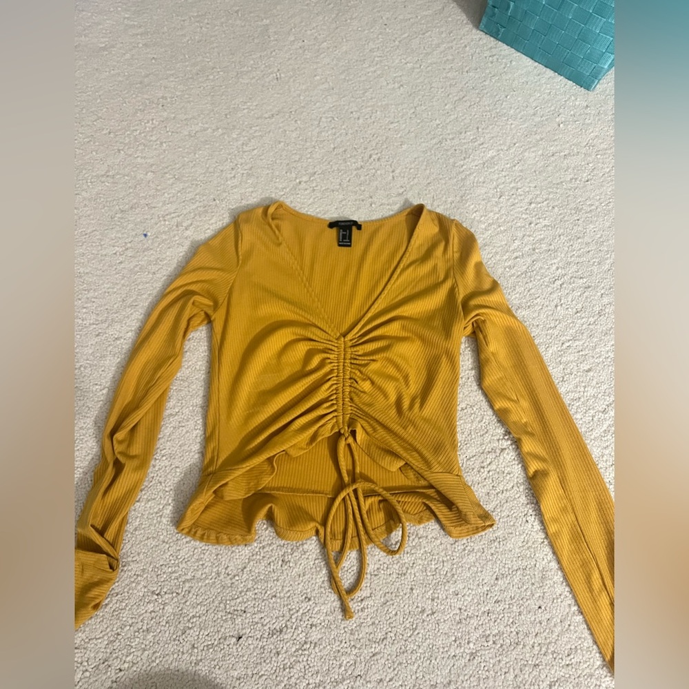 forever 21 yellow shirt
